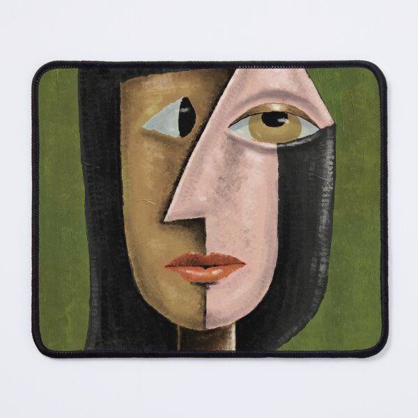 Item preview, Abstract Earth Tone Cubism Face Art designed and sold by aekritdeach.