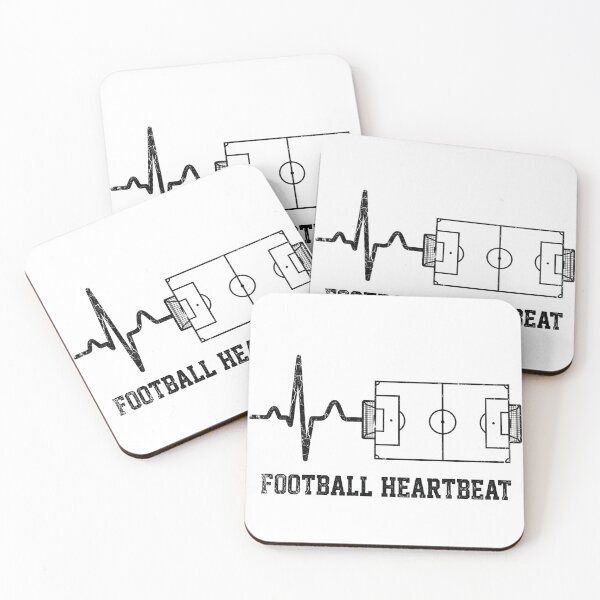 Item preview, Football Heartbeat ECG Soccer Field — Minimalist Fan Design designed and sold by David Mateo ArtWorks.
