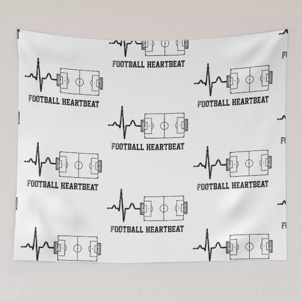 Item preview, Football Heartbeat ECG Soccer Field — Minimalist Fan Design designed and sold by David Mateo ArtWorks.