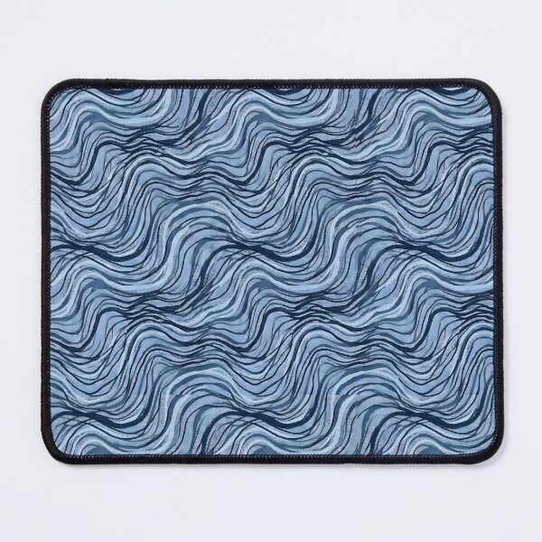 Item preview, Blue Wavy Line Seamless Texture Pattern designed and sold by SplashTastic.