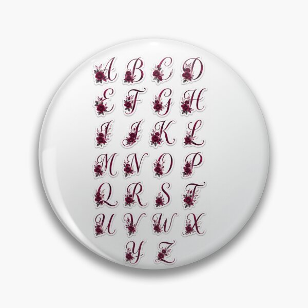 Item preview, Burgundy Floral Alphabet Sticker Sheet - Elegant Rose Monogram Letters designed and sold by KeerthiCuteFind.