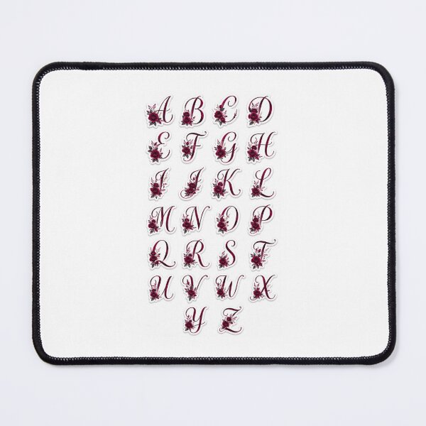 Item preview, Burgundy Floral Alphabet Sticker Sheet - Elegant Rose Monogram Letters designed and sold by KeerthiCuteFind.
