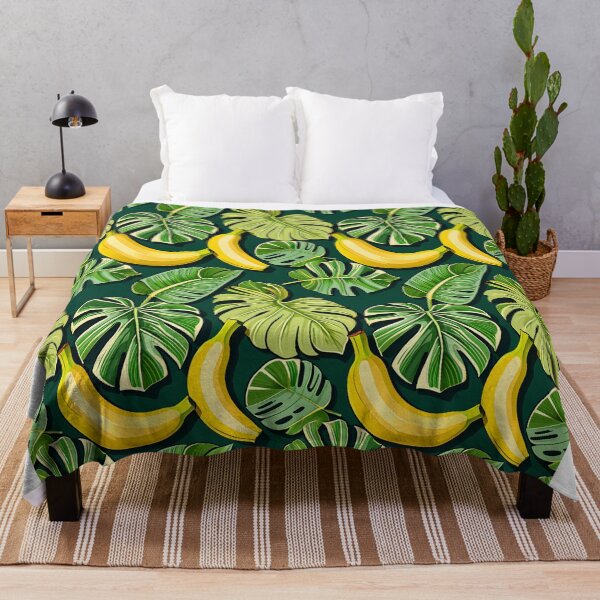 Item preview, Lush Tropical Banana & Leaf Seamless Pattern designed and sold by krazzyremo.