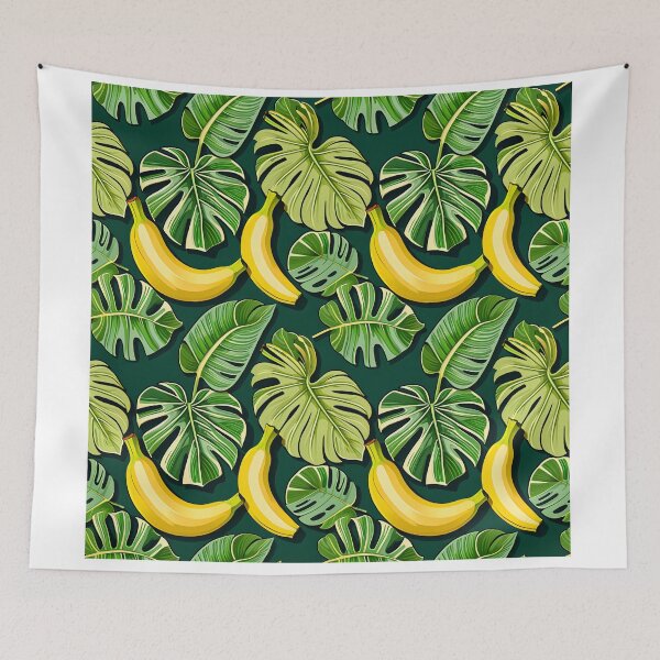 Item preview, Lush Tropical Banana & Leaf Seamless Pattern designed and sold by krazzyremo.