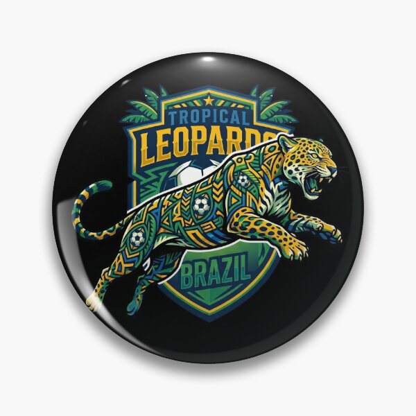 Item preview, Tropical Leopards Brazil Jaguar Soccer — Tropical Club Mascot designed and sold by David Mateo ArtWorks.