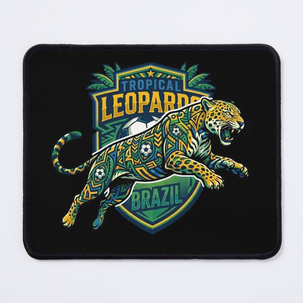 Item preview, Tropical Leopards Brazil Jaguar Soccer — Tropical Club Mascot designed and sold by David Mateo ArtWorks.