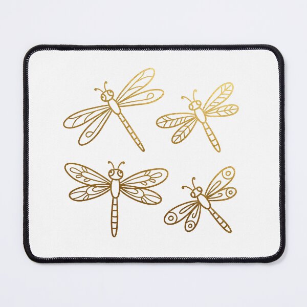 Item preview, 4 Dragonflies Decal - Doodle, Gold designed and sold by 21 Tulips.