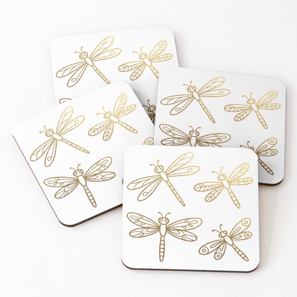 Item preview, 4 Dragonflies Decal - Doodle, Gold designed and sold by 21 Tulips.