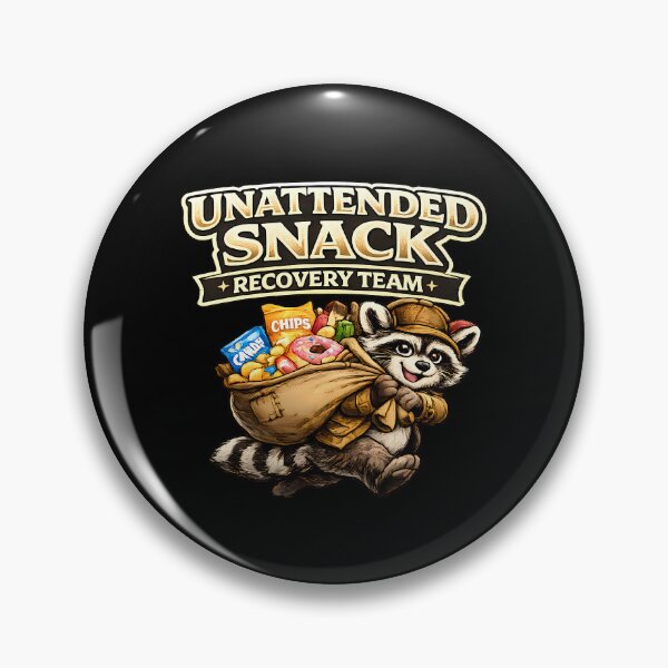 Item preview, Unattended Snack Recovery Team Funny Raccoon Shirt Snack Lover Trash Panda Meme T-Shirt designed and sold by clockedoutwearshop.