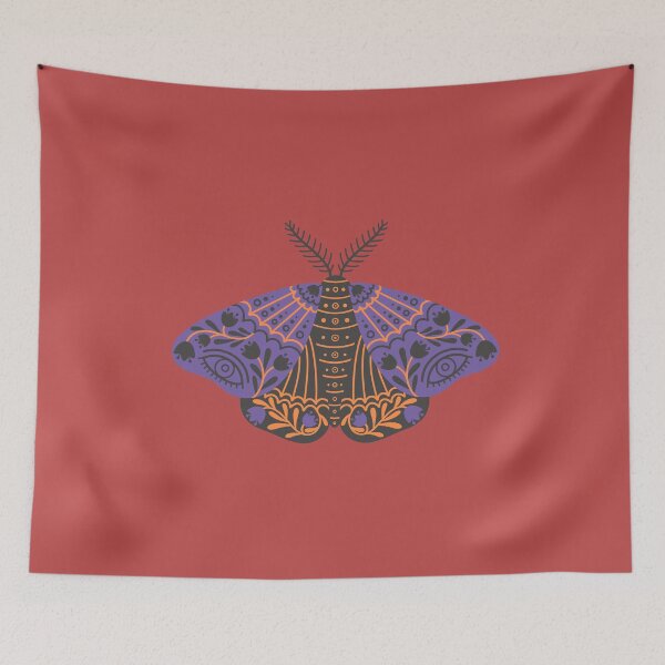 Item preview, Mystic purple folk moth designed and sold by FloreizaArt.