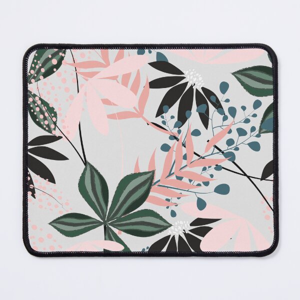 Item preview, Botanical Leaves Pattern – Blush Pink Forest Green | Floral Seamless Surface Design designed and sold by 555Design.