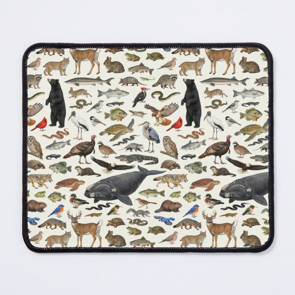 Item preview, Animals of Georgia State Retro Style Identification Chart designed and sold by kakarikihill.