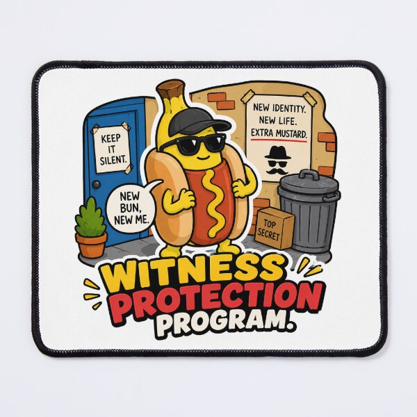 Item preview, Witness Protection Program Funny Banana Hot Dog Design designed and sold by MonkiFlipp.