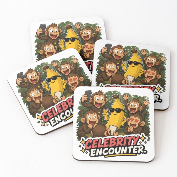 Item preview, Celebrity Encounter Funny Banana Monkey Fan Design designed and sold by MonkiFlipp.