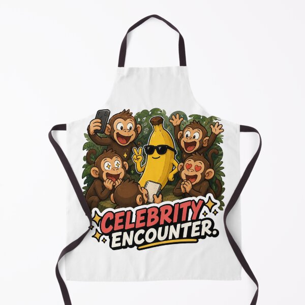 Item preview, Celebrity Encounter Funny Banana Monkey Fan Design designed and sold by MonkiFlipp.