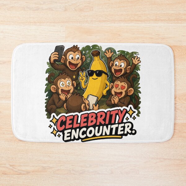 Item preview, Celebrity Encounter Funny Banana Monkey Fan Design designed and sold by MonkiFlipp.