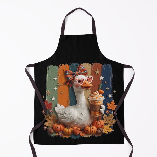 Item preview, Fall Goose with Pumpkin Autumn Vintage Watercolor designed and sold by CF_VintageDesign.