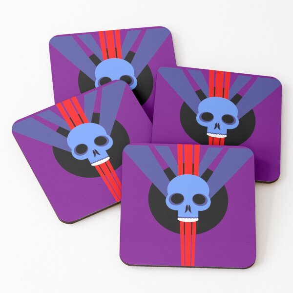 Item preview, SKULL SKELETON HEAD WITH RED AND BLUE LINES designed and sold by CuPensky.