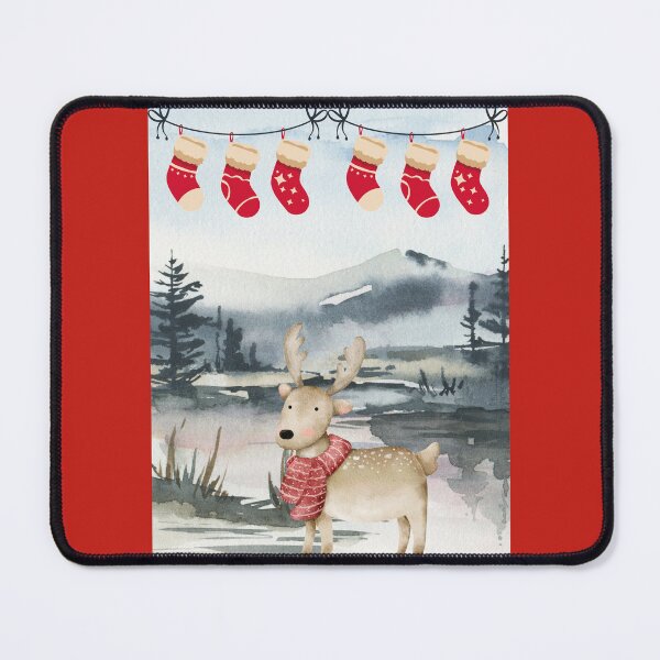 Item preview, Cute deer in a snowy winter forest designed and sold by PureHopeStudio.