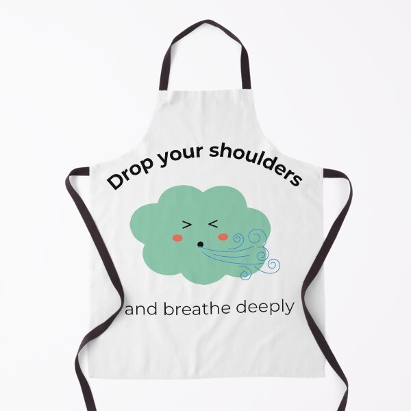 Item preview, Drop Your Shoulders And Breath Deeply Minimalist Green Cute Cloud designed and sold by Satech Creative Hands.