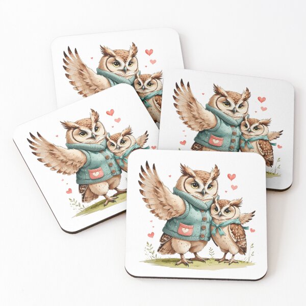 Item preview, Wise Mama Owl And Baby Owl Watercolor designed and sold by AQUILAKREO.