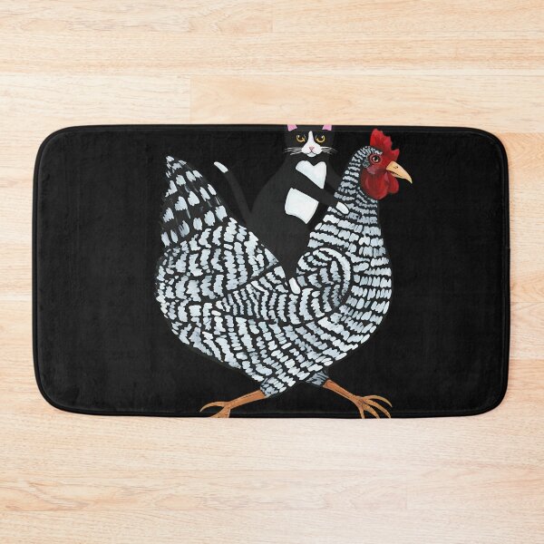 Item preview, Feline Rider on Barred Fowl Illustration designed and sold by Prof4Artist.