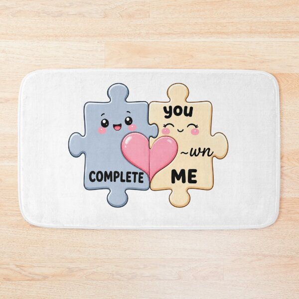 Item preview, You Complete Me | Kawaii Couple Puzzle Piece Love Art designed and sold by Dulxoz.