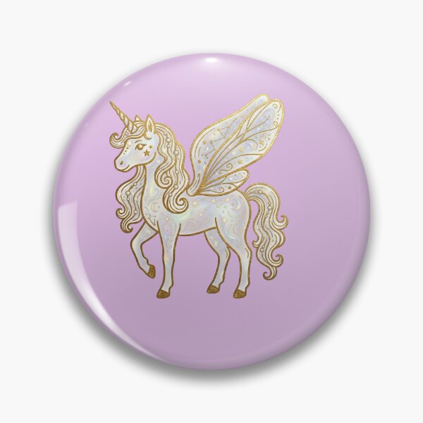 Item preview, Unicorn Art, Golden, Magical Illustration Decal - Girls, Iridescent Fairy, Golden Celestial Unicorn Pegasus Magic Graphic designed and sold by 21 Tulips.