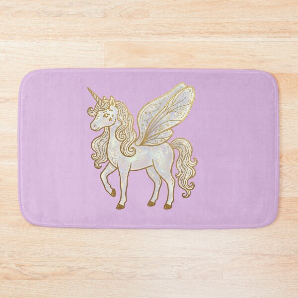 Item preview, Unicorn Art, Golden, Magical Illustration Decal - Girls, Iridescent Fairy, Golden Celestial Unicorn Pegasus Magic Graphic designed and sold by 21 Tulips.