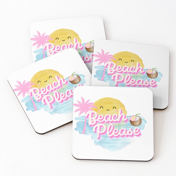 Item preview, beach please cutie beach pink girly kawaii graphic designed and sold by pasteldreams26.