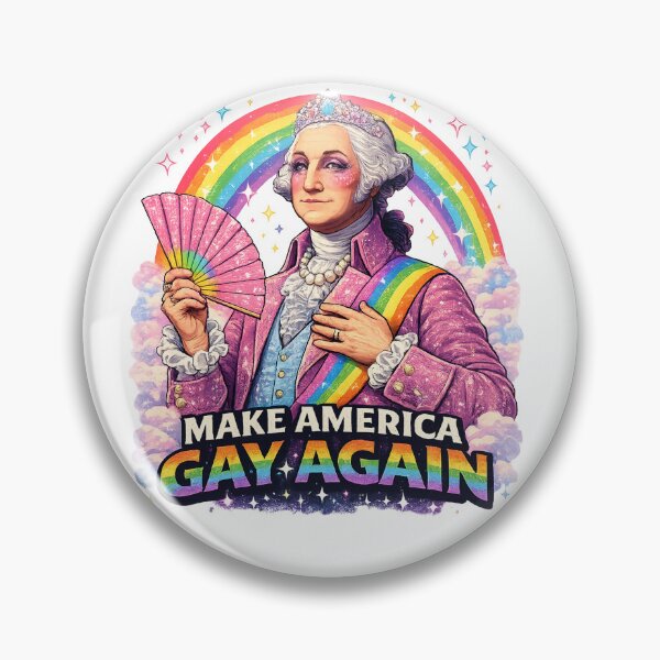 Item preview, Make America Gay Again, Funny Pride T Shirt, Rainbow Washington, LGBTQ Retro Graphic Tee designed and sold by ToastDesign.