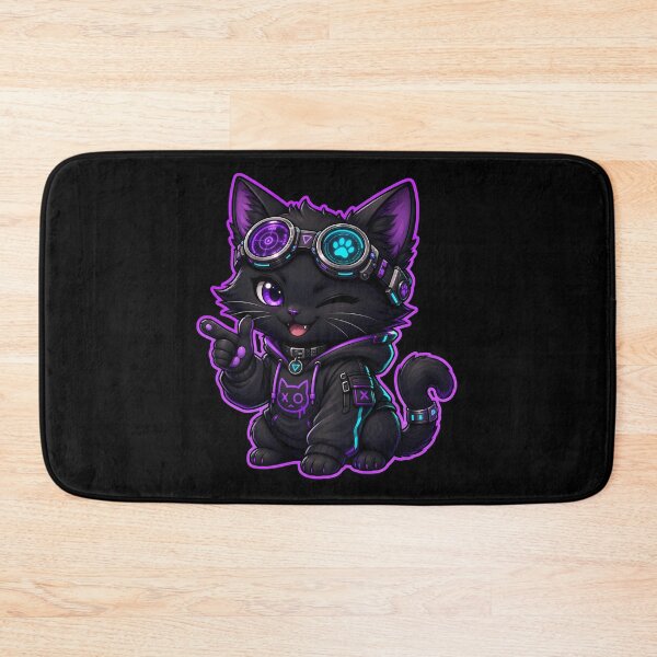 Item preview, Cool Cyberpunk Black Cat Gamer Aesthetic designed and sold by LuisWorks.