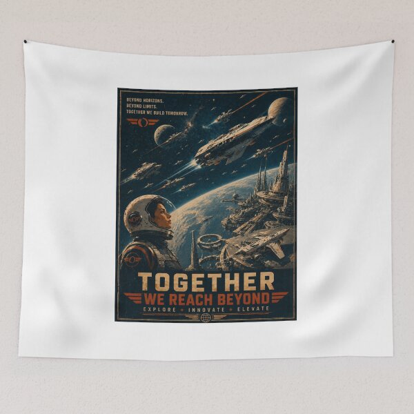 Item preview, Together We Reach Beyond – Vintage Sci-Fi Fleet designed and sold by Fleetwood1994.