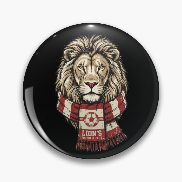 Item preview, Lion's Football Club Lion Scarf Fan — Retro Illustration Football designed and sold by David Mateo ArtWorks.