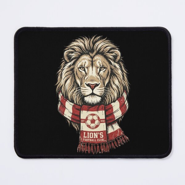 Item preview, Lion's Football Club Lion Scarf Fan — Retro Illustration Football designed and sold by David Mateo ArtWorks.