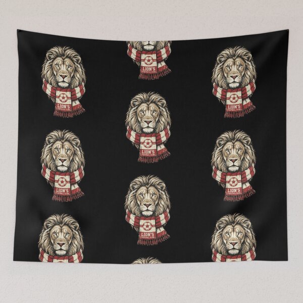 Item preview, Lion's Football Club Lion Scarf Fan — Retro Illustration Football designed and sold by David Mateo ArtWorks.
