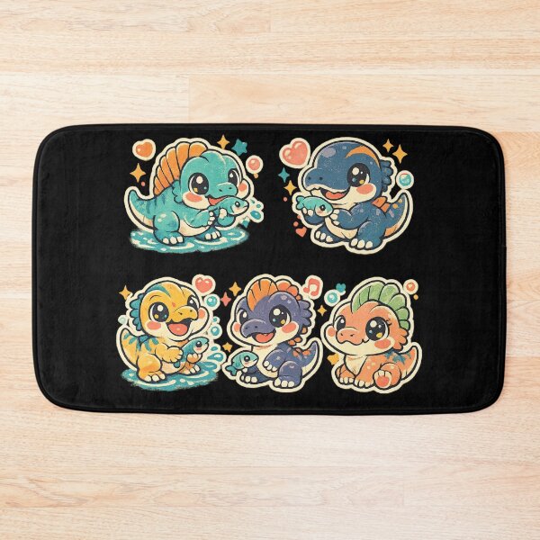 Item preview, Cute kawaii Spinosaurs and other dinosaurs - palaeontology lover designed and sold by DamioPolArt.