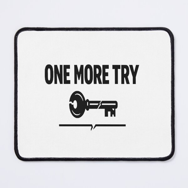 Item preview, One More Try | Minimal Motivational Key Design designed and sold by Lovestickerco.