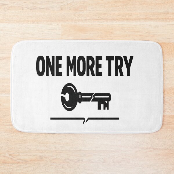 Item preview, One More Try | Minimal Motivational Key Design designed and sold by Lovestickerco.