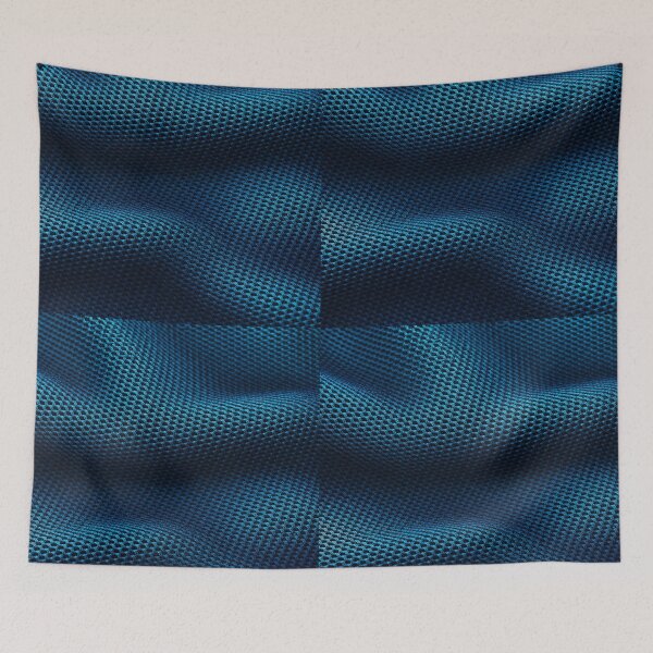 Item preview, Electric Cyan Mesh Textile Pattern designed and sold by frumixart.