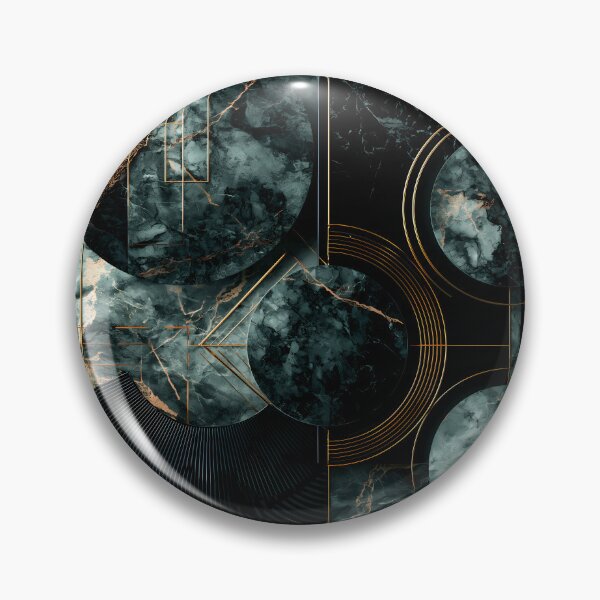 Item preview, Emerald Gold Geometric Marble Abstraction designed and sold by CosmicGlyph.