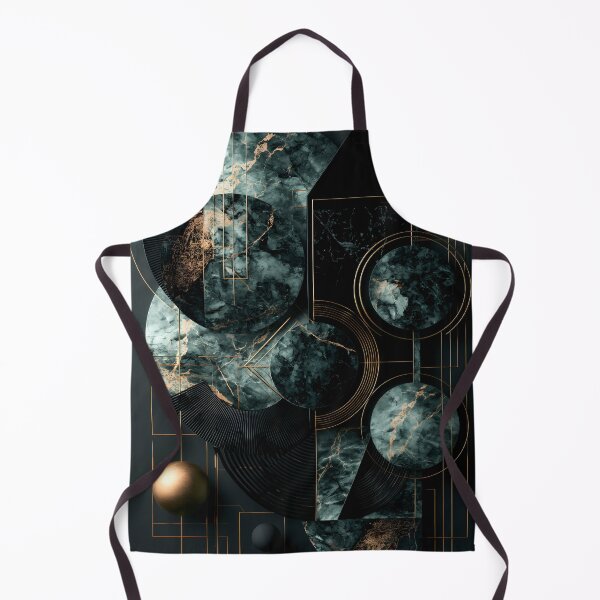 Item preview, Emerald Gold Geometric Marble Abstraction designed and sold by CosmicGlyph.