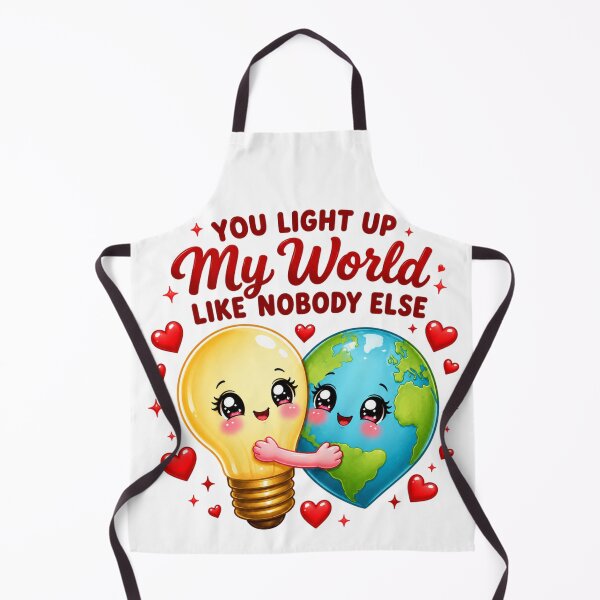 Item preview, You Light Up My World Like Nobody Else | Kawaii Valentine Love Art designed and sold by Dulxoz.