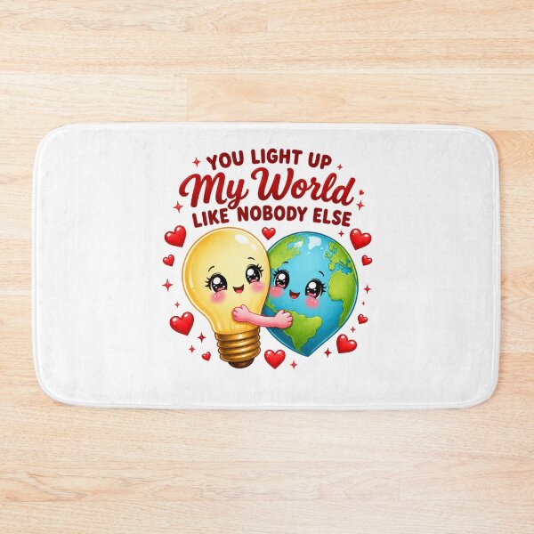 Item preview, You Light Up My World Like Nobody Else | Kawaii Valentine Love Art designed and sold by Dulxoz.