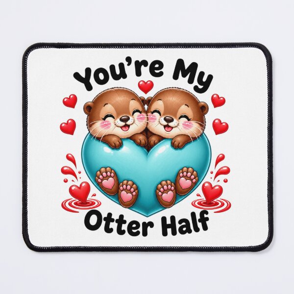 Item preview, You're My Otter Half | Cute Otter Couple Valentine Pun Art designed and sold by Dulxoz.