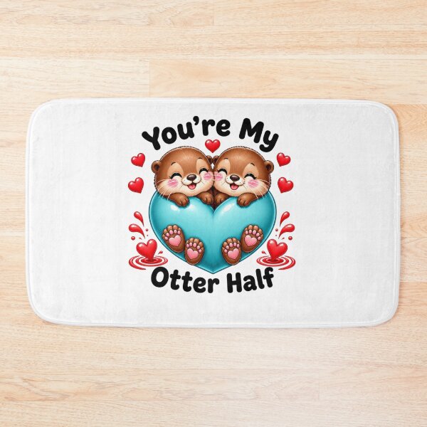 Item preview, You're My Otter Half | Cute Otter Couple Valentine Pun Art designed and sold by Dulxoz.