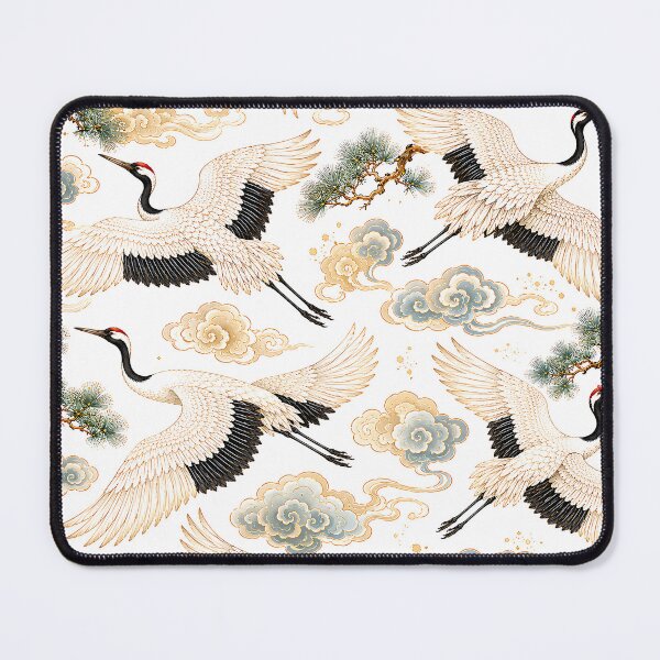 Item preview, Traditional Korean Crane and Clouds Pattern | Seamless Folk Art Surface Design designed and sold by K-Tradition.
