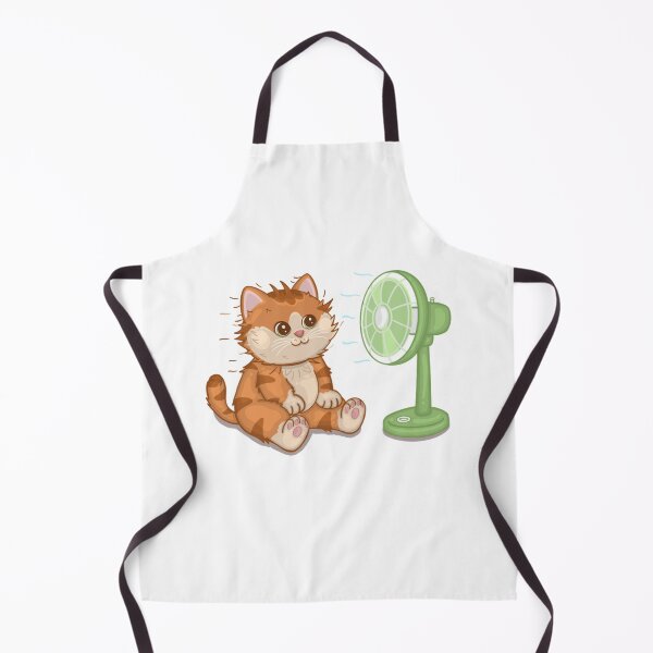 Item preview, Cat And Electric Fan Funny Summer Vibe Graphic designed and sold by Eowcat.