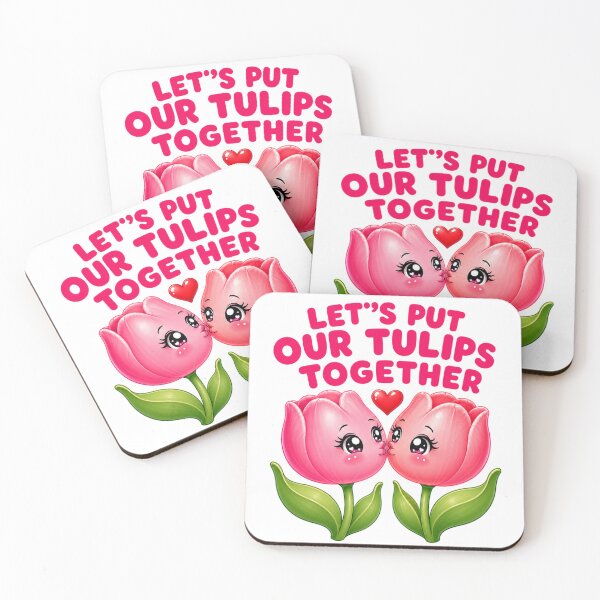 Item preview, Let's Put Our Tulips Together | Funny Flower Pun Valentine Art designed and sold by Dulxoz.