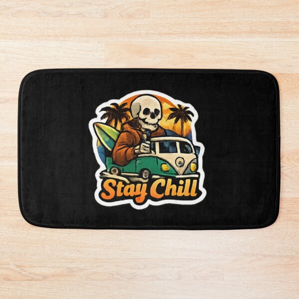 Item preview, Skeleton Surfer Van Sunset Chill designed and sold by _Stickora_.
